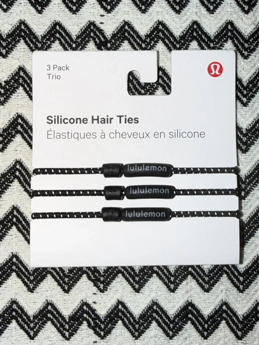 NEW lululemon Silicone Hair Ties, black